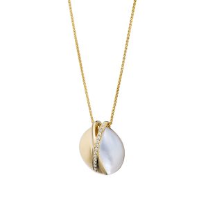 Orphelia ‘Moragene’ WoMens 925 Sterling Silver Chain with Pendant – Gold ZH-7506/G – One Size
