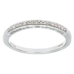 Diamant L’Eternel Womens Ladies 9ct White Gold Diamond Eternity Ring – Size K.5