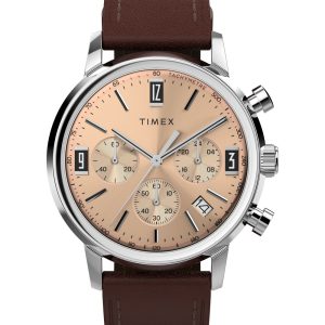 Timex Marlin Chrono Mens Brown Watch TW2W51400 Leather (archived) – One Size