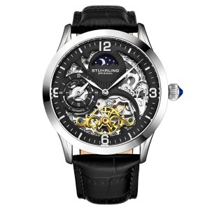 Stührling Mens Special Reserve 3921 Automatic 44mm Skeleton – Black – One Size