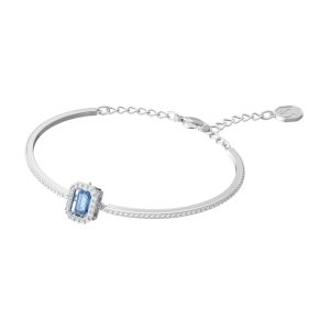 Swarovski Una Octagon Lower Pavé Blue Rhodium Plated Bangle 5620556