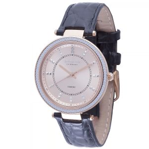 Johan Eric : ballrup WoMens gold watch.. – Black Leather – One Size