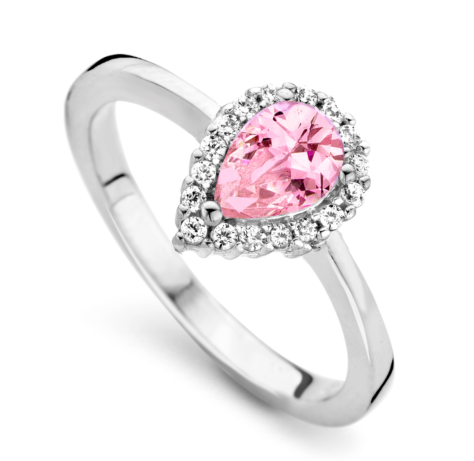 Orphelia WoMens 925 Sterling Silver Ring - ZR-7226/PI - Size O 1/2