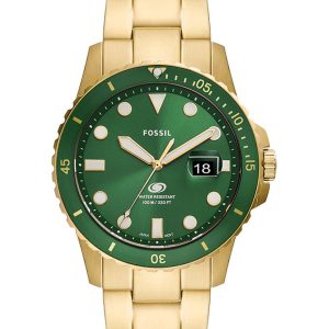 Fossil Blue Mens Gold Watch FS5950 Stainless Steel (archived) – One Size