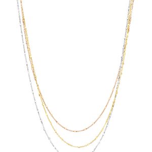 Orphelia WoMens 925 Sterling Silver Necklace – Gold/Silver/Rose ZK-7204 – Silver & Gold – One Size