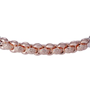 Orphelia ‘Jada’ WoMens 925 Sterling Silver Bracelet – Silver/Rose ZA-7395 – Silver & Rose Gold – One Size