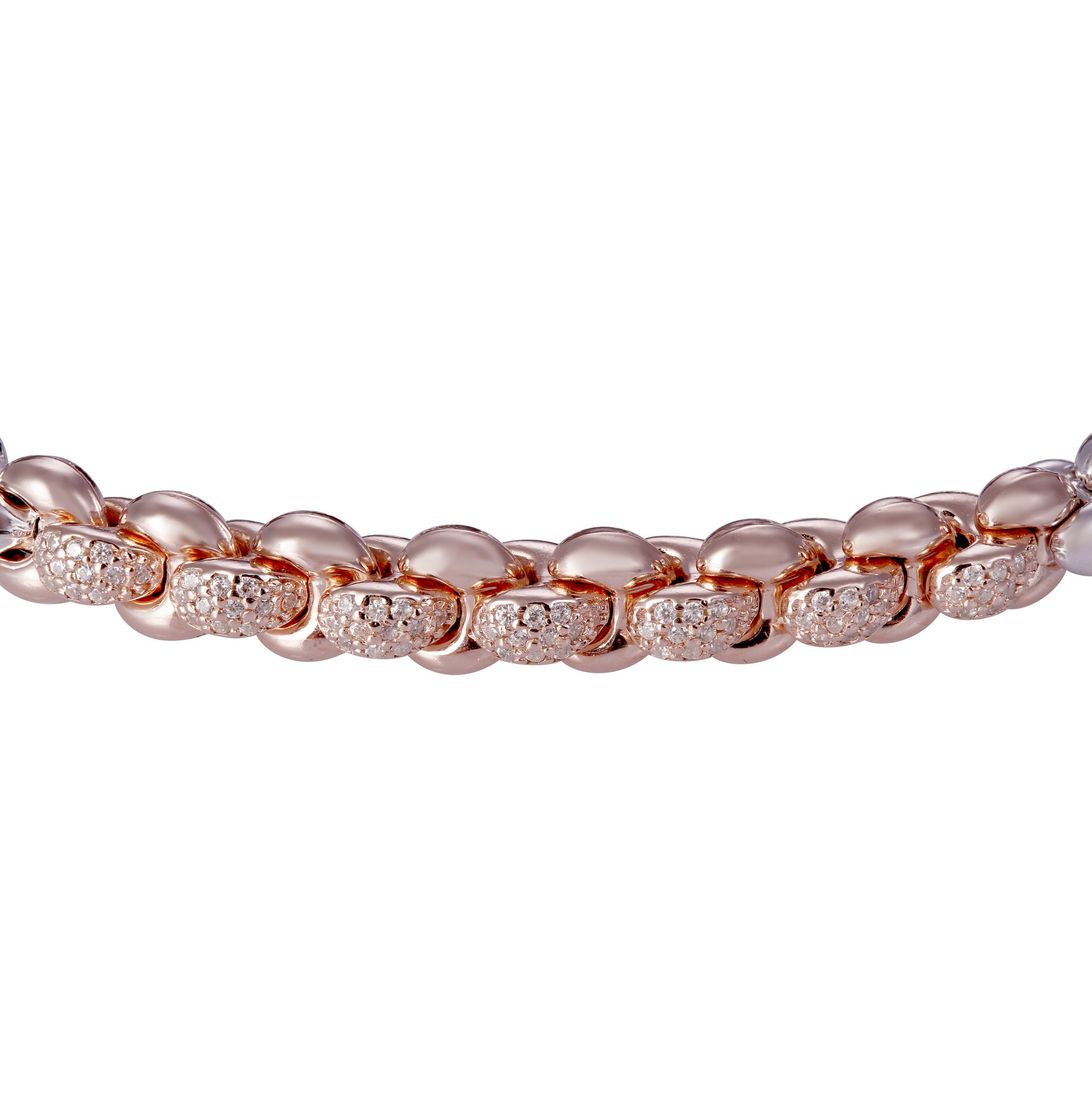 Orphelia 'Jada' WoMens 925 Sterling Silver Bracelet - Silver/Rose ZA-7395 - Silver & Rose Gold - One Size