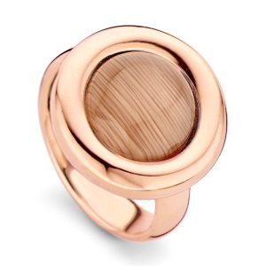 Orphelia WoMens 925 Sterling Silver Ring – Rose ZR-7197/BR – Size R 1/2