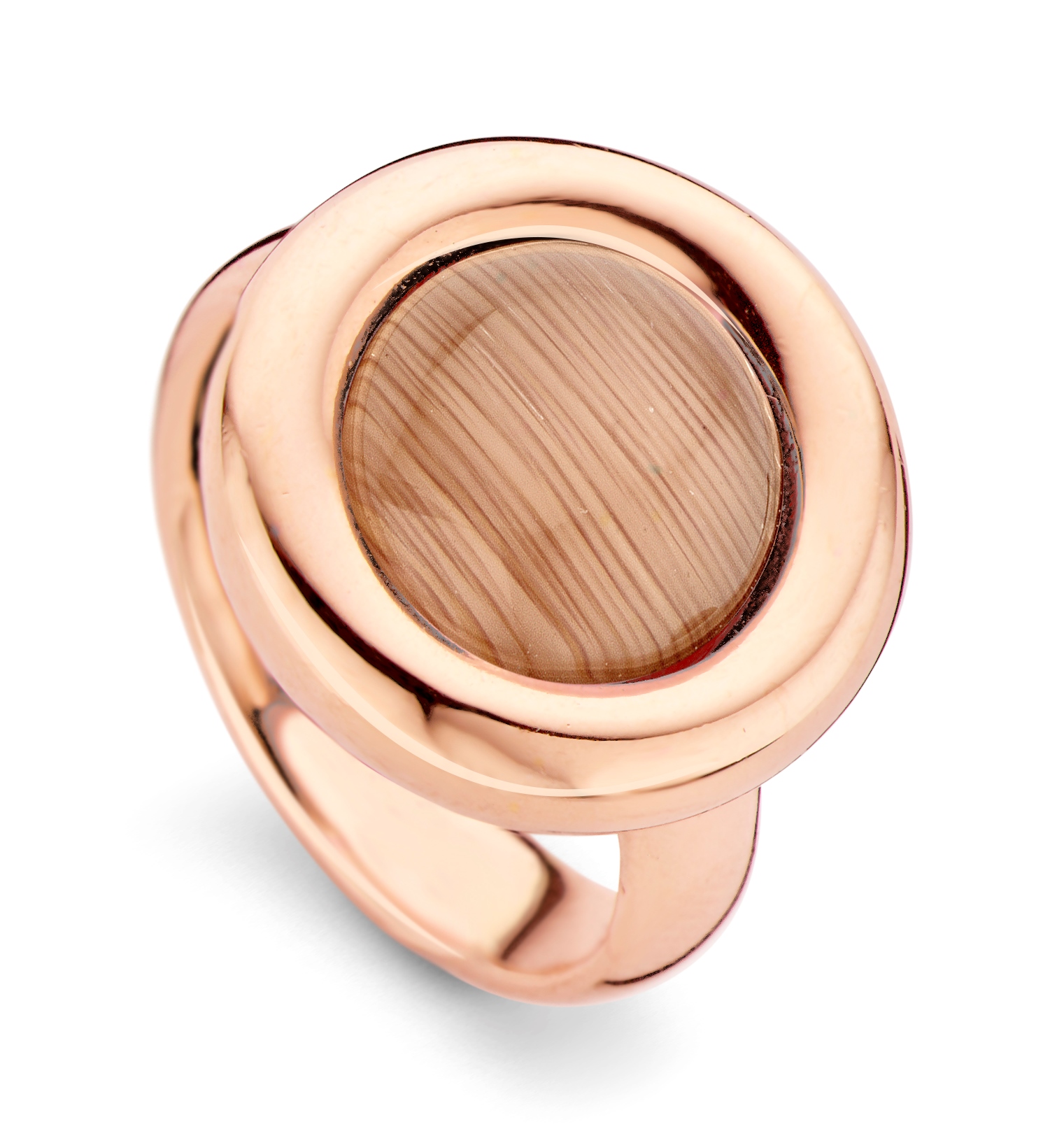 Orphelia WoMens 925 Sterling Silver Ring - Rose ZR-7197/BR - Size R 1/2