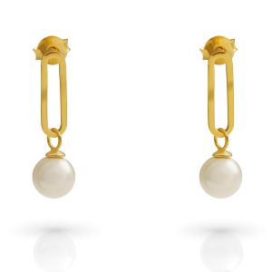 Orphelia ‘Grand’ WoMens 925 Sterling Silver Drop Earrings – Gold ZO-7558/G – One Size
