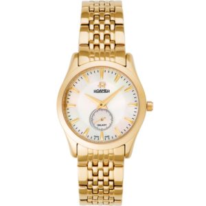 Roamer : Womens Galaxy Mother Of Pearl Watch – Gold Stainless Steel – One Size