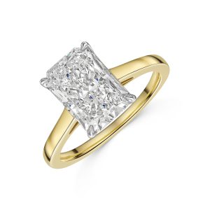 18ct Yellow Gold Radiant Lower 3.00ct Lab Grown Diamond Solitaire