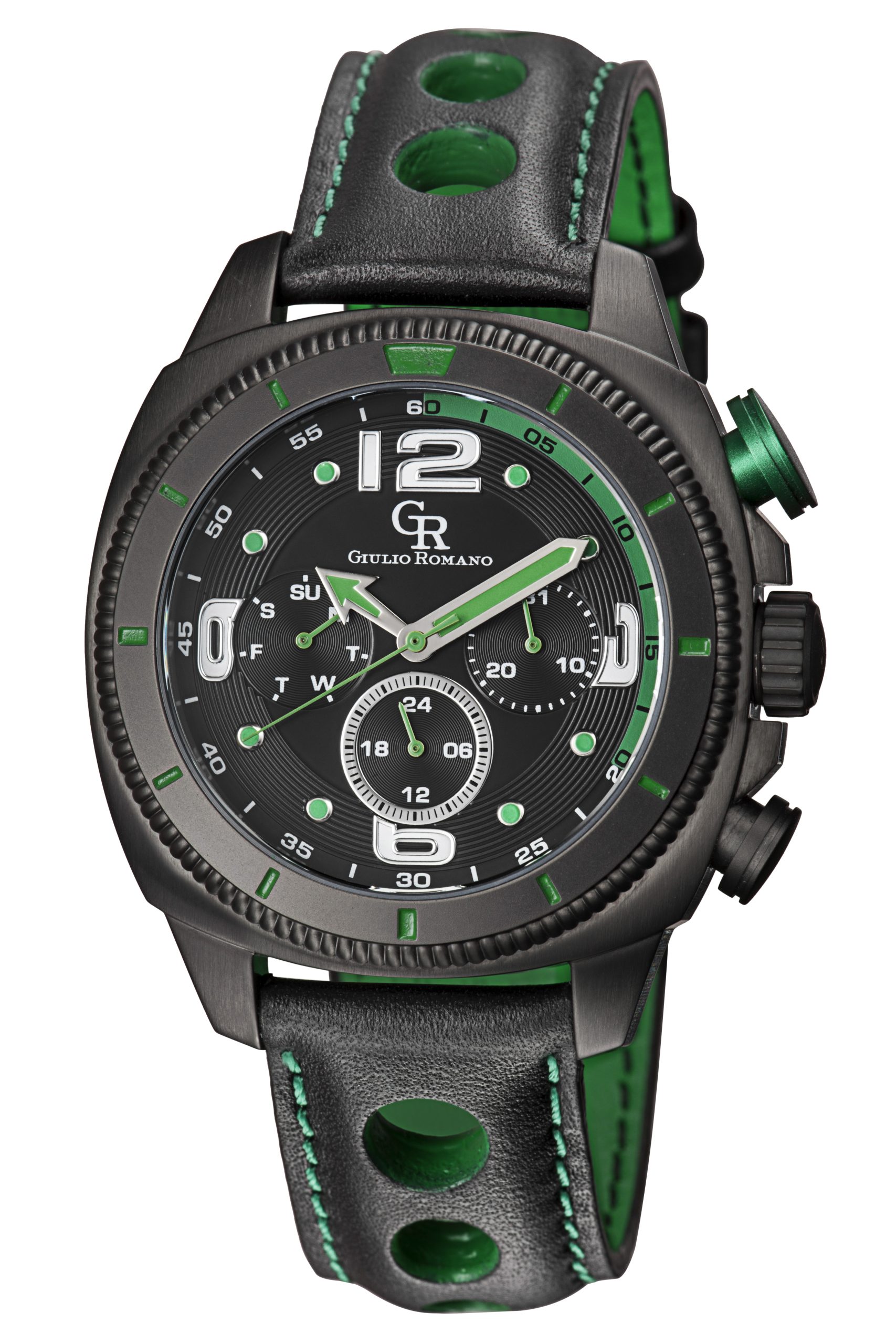 Giulio Romano : mens pescara black watch Leather - One Size