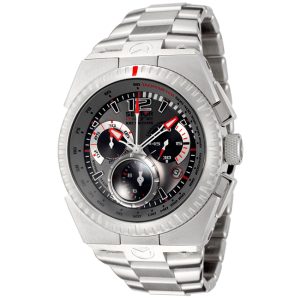 Sector Mens : M-ONE CHRONO GREY DIAL WATCH – Silver Stainless Steel – One Size