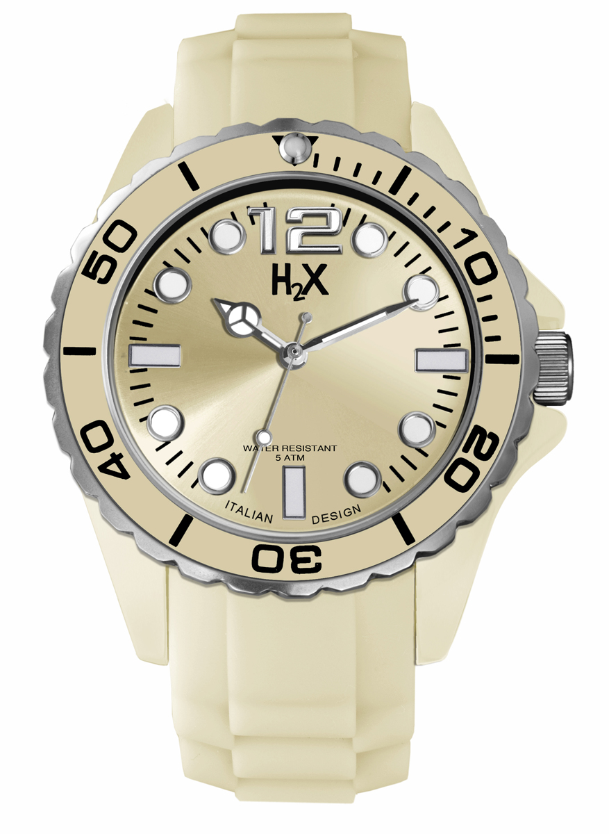 Haurex Italy H2X: Mens Reef Gold Watch - Beige - One Size