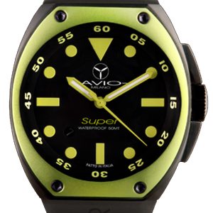 Avio Milano Mens Super Black Watch Leather – One Size