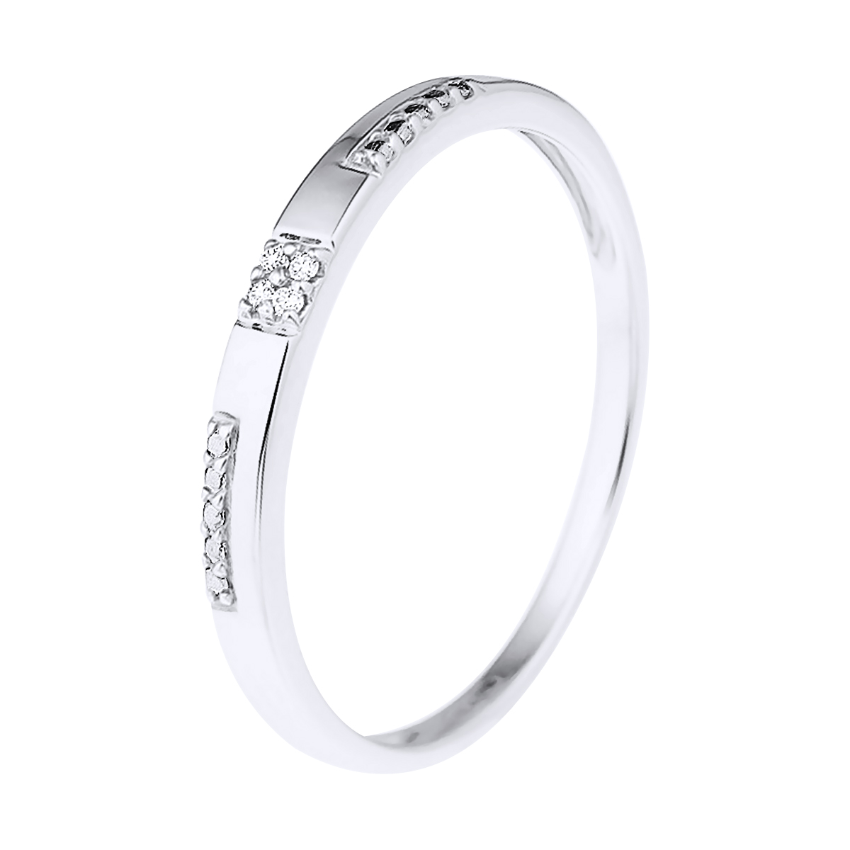 Diadema Womens - Ring - Diamonds - White Gold - Size I
