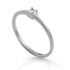 Orphelia ‘Solitaire’ WoMens 925 Sterling Silver Ring – ZR-7527 – Size Q