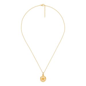 Orphelia WoMens 925 Sterling Silver Chain with Pendant – Gold ZH-6029/1 – One Size