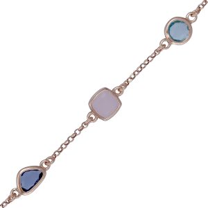 Orphelia ‘Euphemia’ WoMens 925 Sterling Silver Bracelet – Rose ZA-7411 – One Size