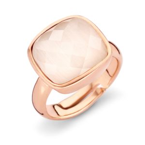 Orphelia WoMens 925 Sterling Silver Ring – Rose ZR-7198/CR – Size O 1/2