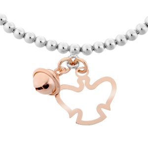Orphelia WoMens 925 Sterling Silver Bracelet – Silver/Rose ZA-7111 – Silver & Rose Gold – One Size