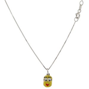Orphelia Childrens Unisex ‘Minion’ Child’s 925 Sterling Silver Chain with Pendant – ZH-7135/2 – One Size