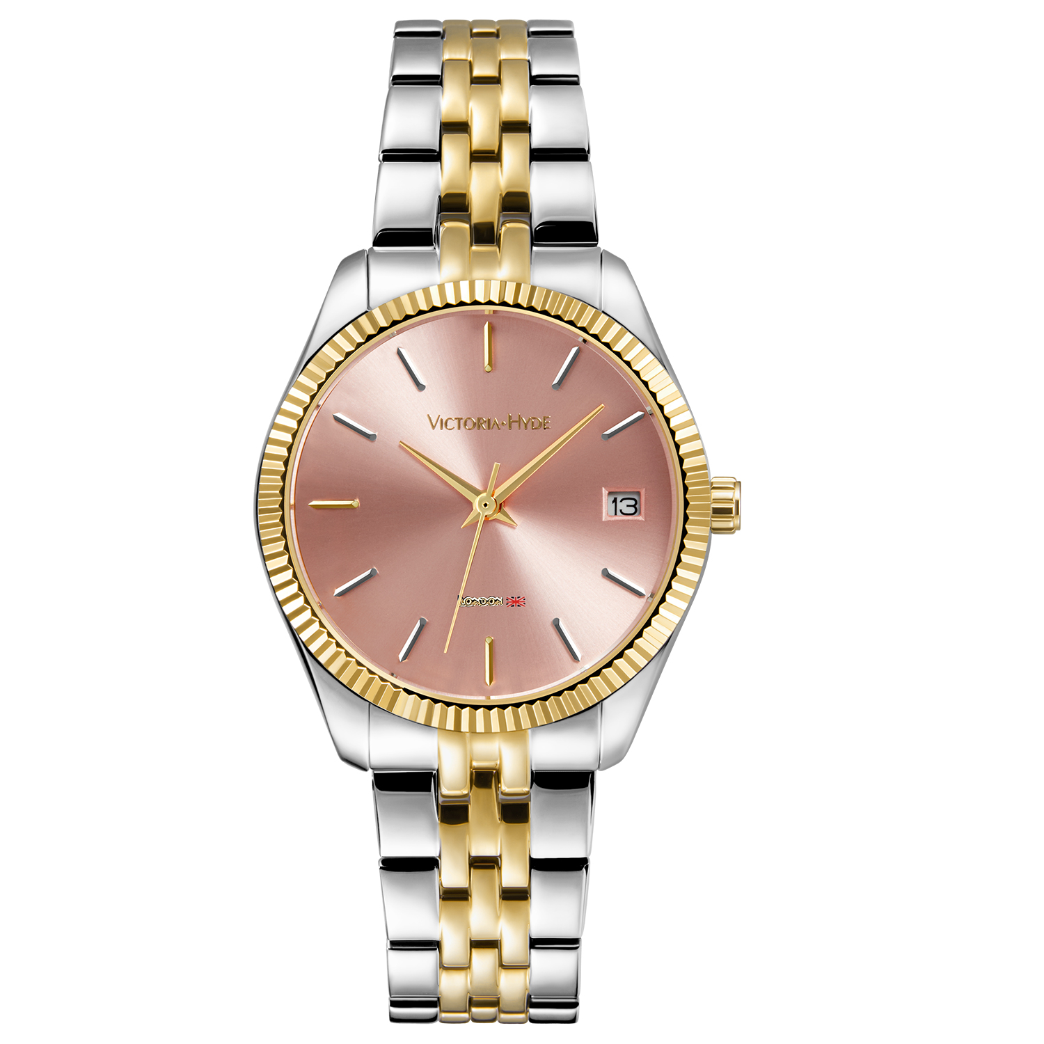 Victoria Hyde London Womens Rose Mary Women Watch in pink dial Stainless Steel - One Size