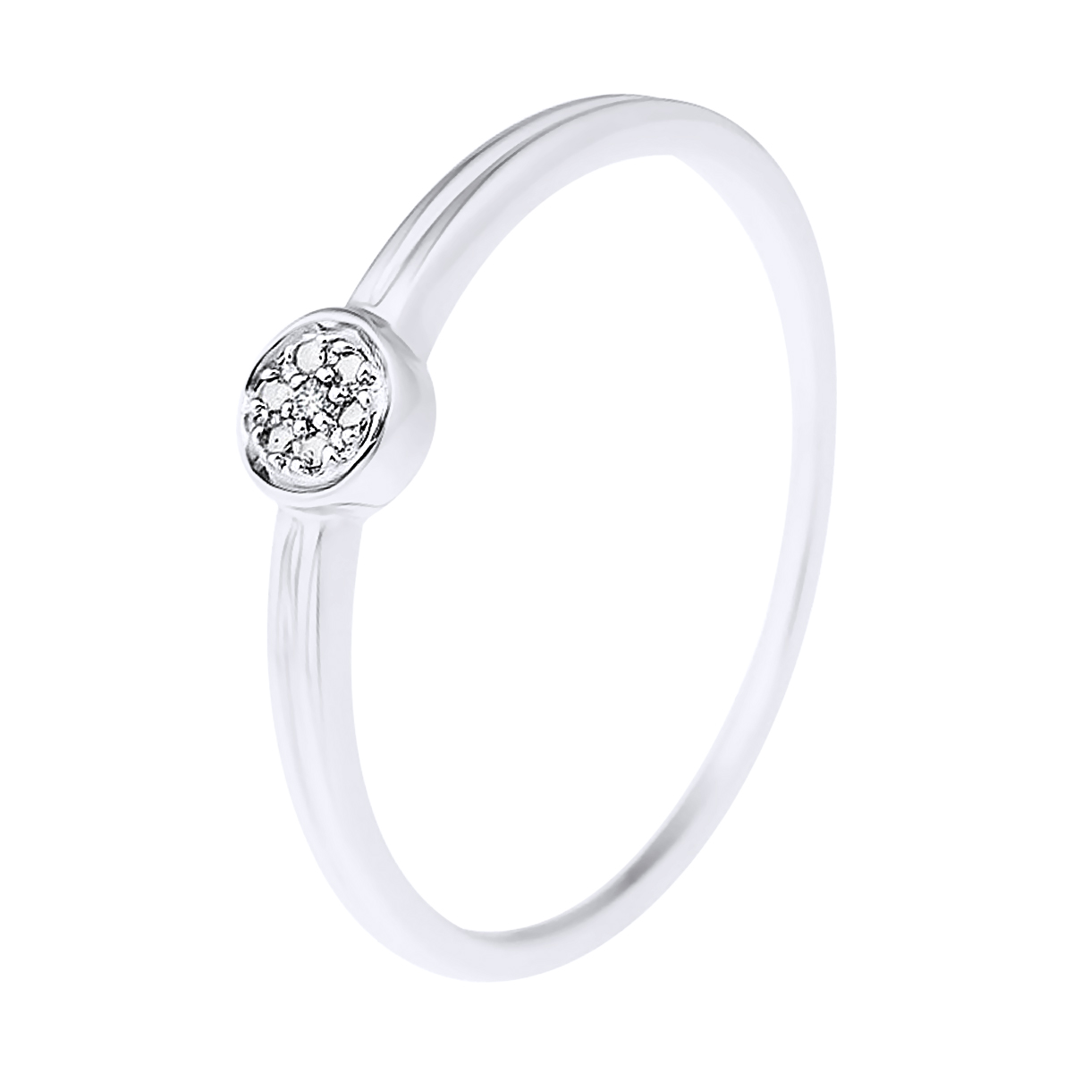 Diadema Womens - Ring - Diamonds - White Gold - Size S