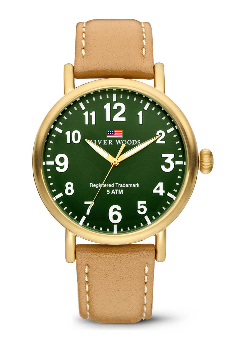 River Woods Sacramento Mens Brown Watch RW420022 Leather - One Size