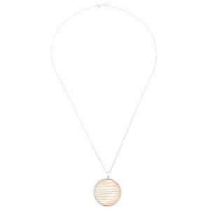 Orphelia WoMens 925 Sterling Silver Chain with Pendant – Silver/Rose ZK-7180/1 – Silver & Rose Gold – One Size