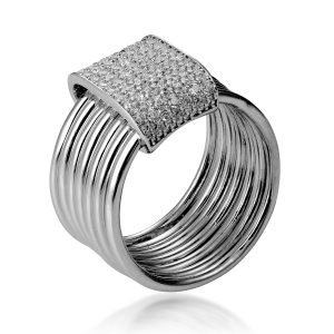 Orphelia WoMens 925 Sterling Silver Ring – ZR-7417 – Size N