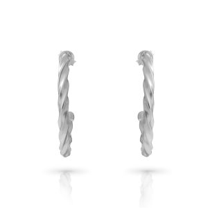 Orphelia ‘Beverly’ WoMens 925 Sterling Silver Hoop Earrings – ZO-7554 – One Size