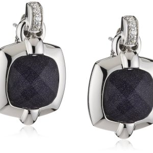 Orphelia Womens Ladies Embellished 925 Sterling Drop Earrings – Silver – One Size