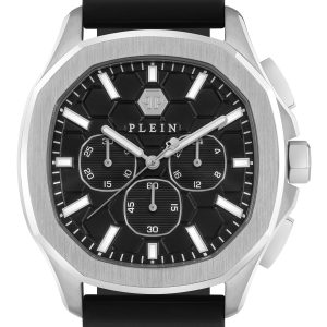 Philipp Plein $keleton $pectre Mens Black Watch PWSAA0123 Silicone – One Size
