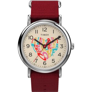Timex Coca-cola X Weekender Unisex’s Red Watch TW2V29900 Fabric – One Size
