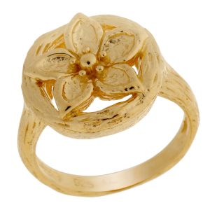 Orphelia WoMens 925 Sterling Silver Ring – Gold ZR-6029/1 – Size N