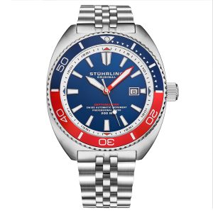 Stührling Mens Automatic Depthmaster 1008 Diver – Blue – One Size