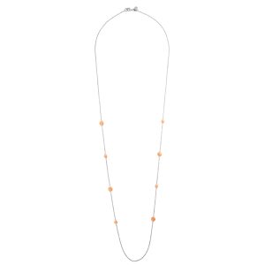 Orphelia WoMens 925 Sterling Silver Necklace – Silver/Rose ZK-7385/80 – Silver & Rose Gold – One Size