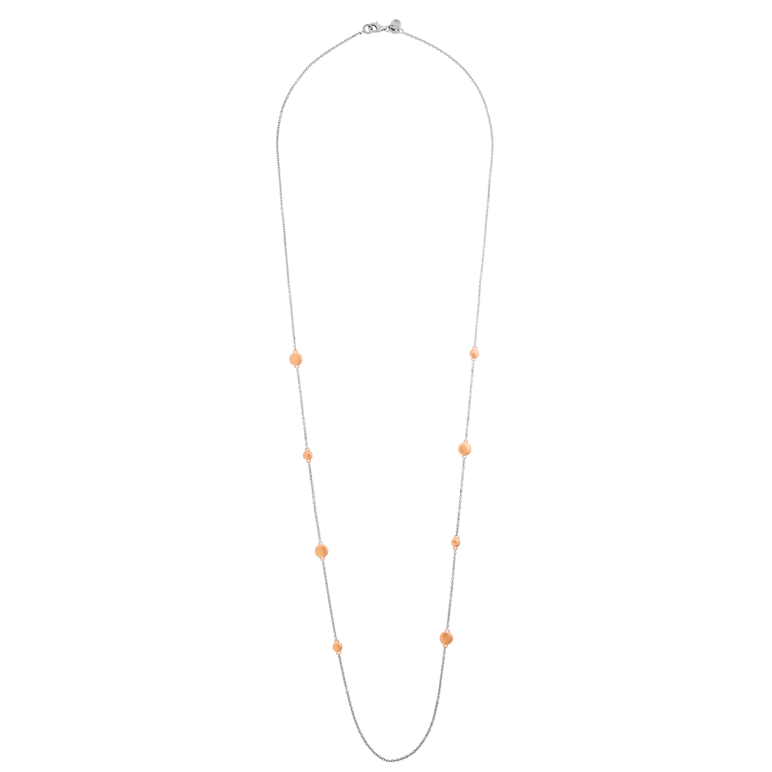 Orphelia WoMens 925 Sterling Silver Necklace - Silver/Rose ZK-7385/80 - Silver & Rose Gold - One Size