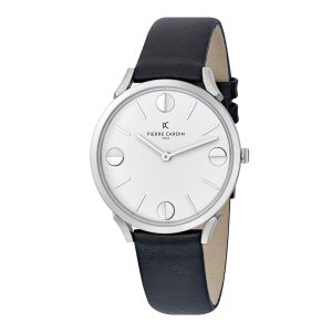 Pierre Cardin Pigalle Half Moon Unisex’s Black Watch CPI.2008 Leather – One Size