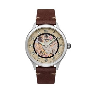 Thomas Earnshaw Baron Mens Automatic Harvest Tan Watch ES-8189-01 – Silver & Brown – One Size