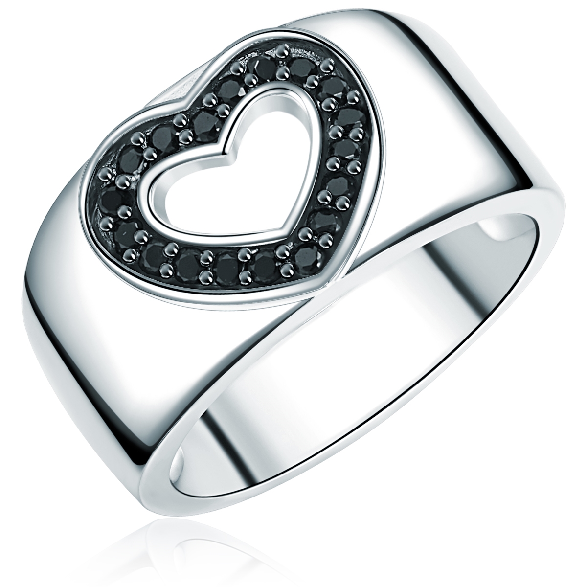 Rafaela Donata Womens Feminine Sterling Silver Ring - Dimension R