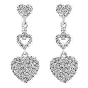 Orphelia ‘Mille’ WoMens 925 Sterling Silver Drop Earrings – ZO-7273 – One Size