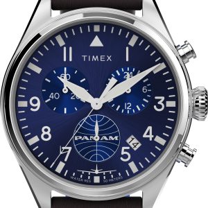 Timex Pan Am Chrono Mens Brown Watch TWG030000 Leather (archived) – One Size