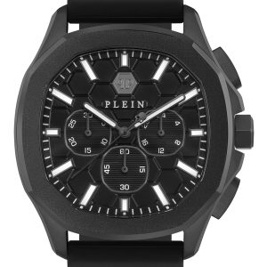 Philipp Plein $keleton $pectre Mens Black Watch PWSAA0823 Silicone – One Size