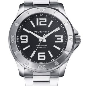 Viceroy : SPORT Mens Black Watch.. – Silver Stainless Steel – One Size