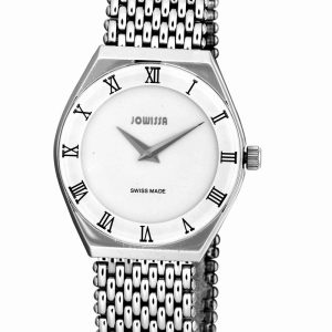 Jowissa : Costa Mens White Watch – Silver – One Size