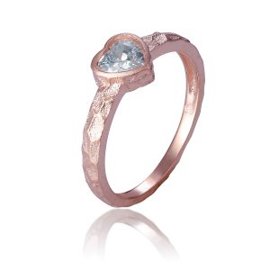 Orphelia ‘Nora’ WoMens 925 Sterling Silver Ring – Rose ZR-7435 – Size O 1/2
