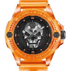 Philipp Plein The $kull Scuba Duba Edition Mens Orange Watch PWWAA0824 – One Size